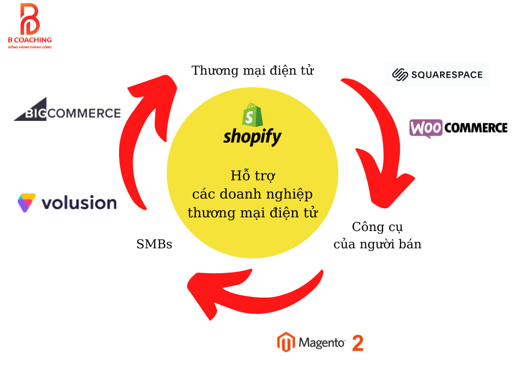 dòng doanh thu shopify mô hình kinh doanh của shopee