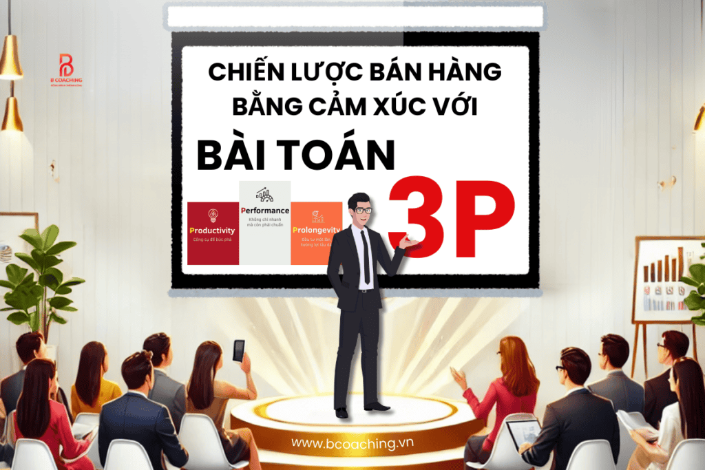 Chiến lược bán hàng bằng cảm xúc theo mô hình 3P: Productivity, Performance, Prolongevity – tóm tắt phương pháp bán hàng B2B hiệu quả kết hợp giữa cảm xúc và lý trí, theo phong cách Mr Coach Lâm Bình Bảo.
